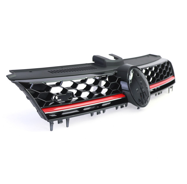 Nieren Grill Kühlergrill Volkswagen Golf 7 Schwarz Rot