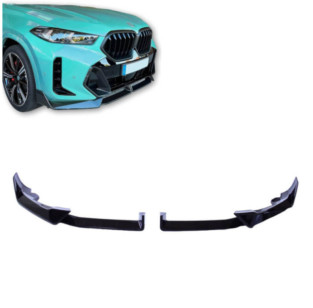 Frontspoiler Frontlippe BMW X6 G06 LCI Schwarz Glanz