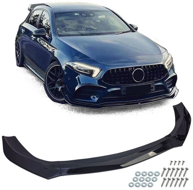 Frontspoiler Frontlippe Mercedes A W177 V177 Schwarz Glanz