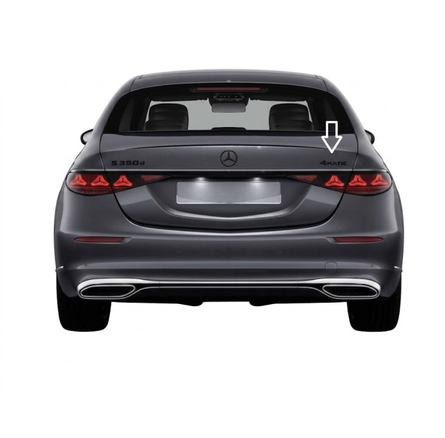 Mercedes-AMG 4 Matic Emblem Schriftzug Heckklappe Schwarz Glanz Mercedes-AMG 4 Matic Emblem Schriftzug Heckklappe Schwarz Glanz – Ersatzteil kaufen