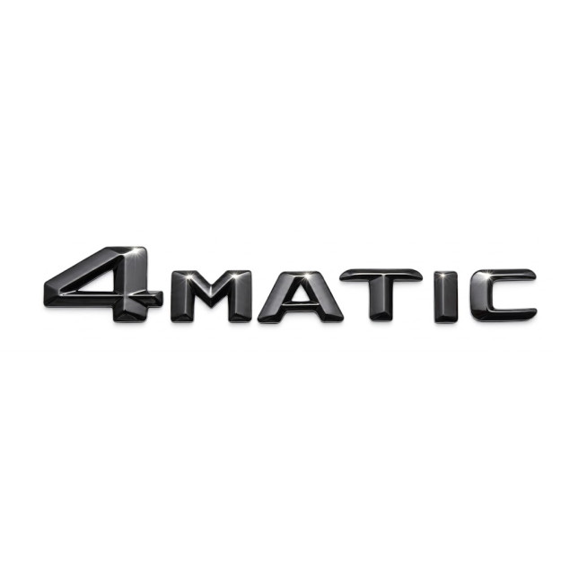 Mercedes-AMG 4 Matic Emblem Schriftzug Heckklappe Schwarz Glanz