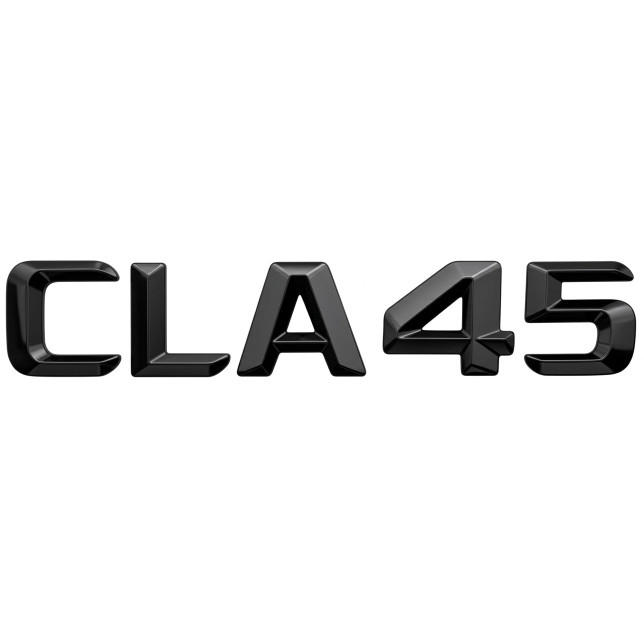 Mercedes-AMG CLA 45 (W117, W118, C117, C118)  Emblem Schriftzug Heckklappe Schwarz Glanz