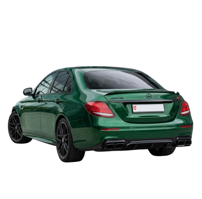 Mercedes-AMG E 63 S Emblem Schriftzug Heckklappe Schwarz Glanz / Rot Performance Look – Ersatzteil kaufen