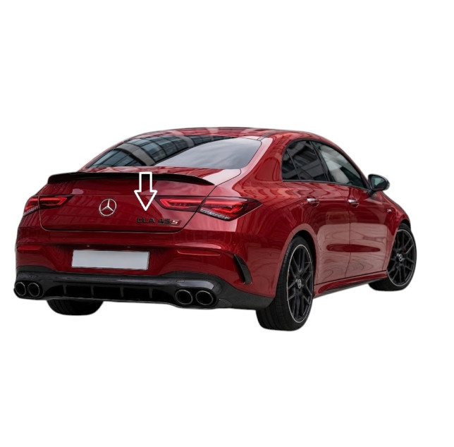 Mercedes-AMG CLA 45 S Emblem Schriftzug Heckklappe Schwarz / Rot – Ersatzteil kaufen